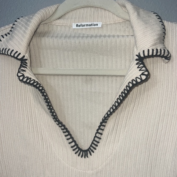 Reformation Nolen Knit Top in white size S - Picture 4 of 5